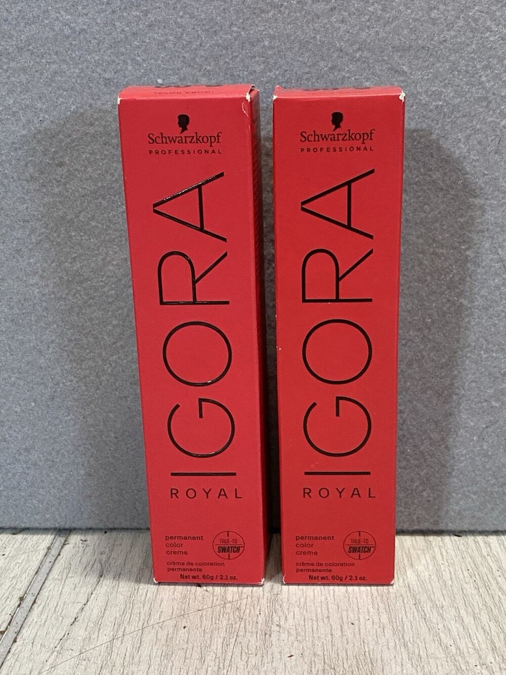 2 Schwarzkopf Igora Royal 6-00 Dark Blonde Natural Extra Permanent Color 2.1oz